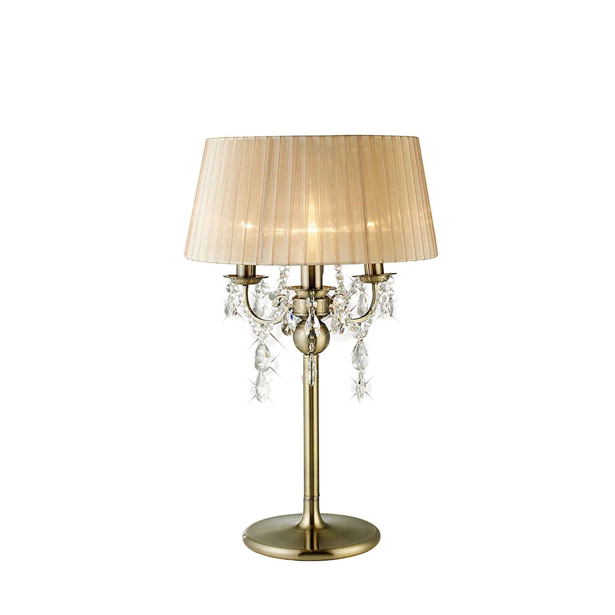 IL30065/SB  Olivia Crystal 61cm 3 Light Table Lamp